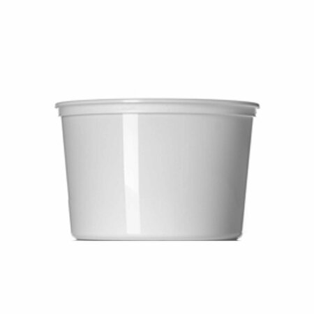 PLACON-PLASTIC PACKAGING CL64020104 PE 64oz White Plastic Tub, 200PK CL64020104  (PE)
